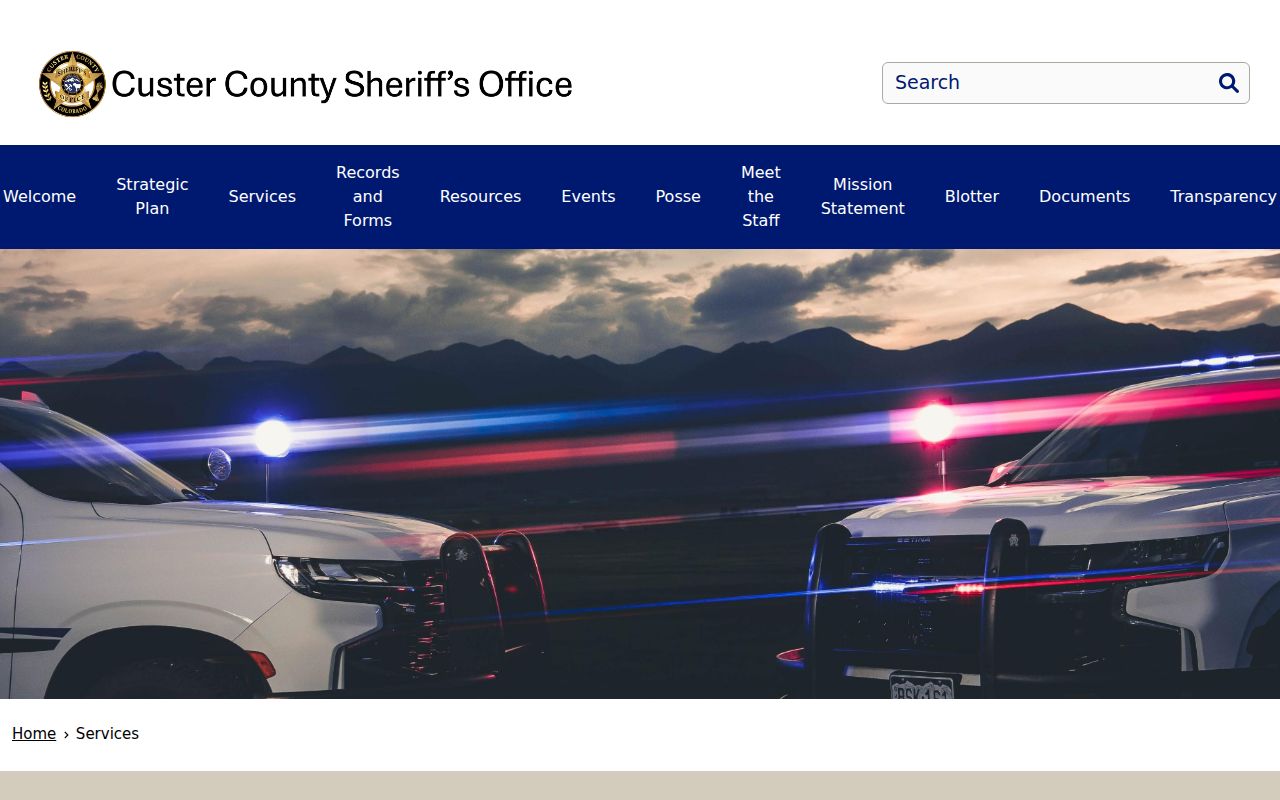Custer County Sheriff's Office records and court service list