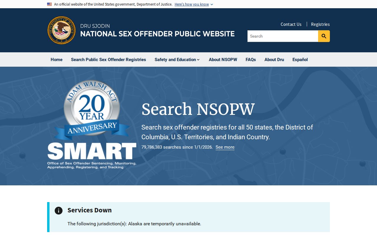 Custer County sex offender check through the national NSOPW search