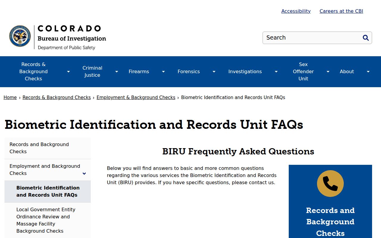Custer County sex offender registry fingerprint identity guidance